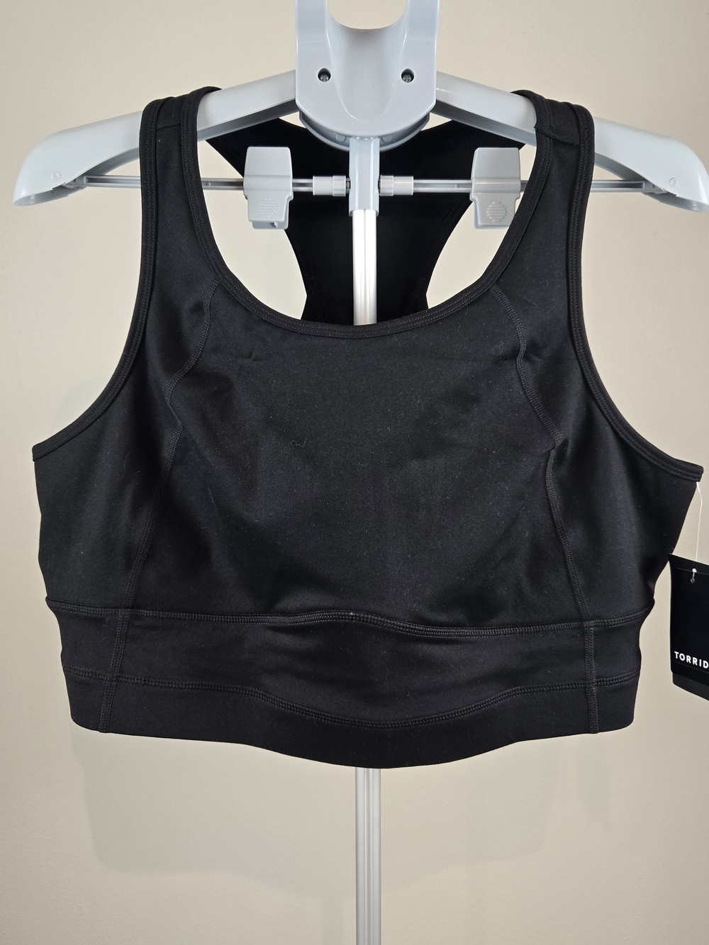 Torrid Low Impact Wireless Longline Active Sports Bra Black Size 3X NWT